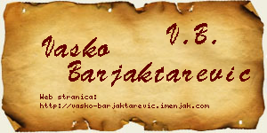 Vasko Barjaktarević vizit kartica